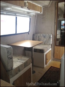 Dinette in Casita Before Glamping