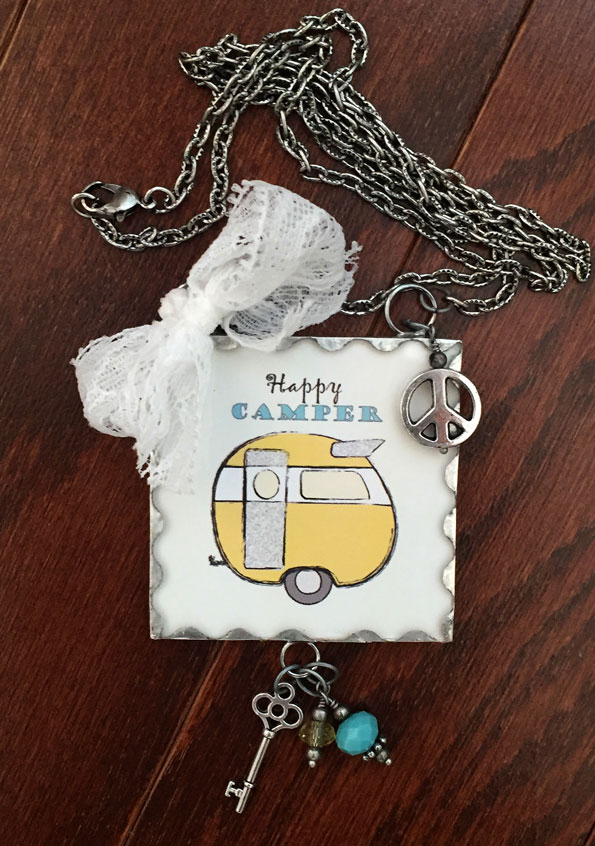 Happy Camper Necklace by KlayZ Kreations