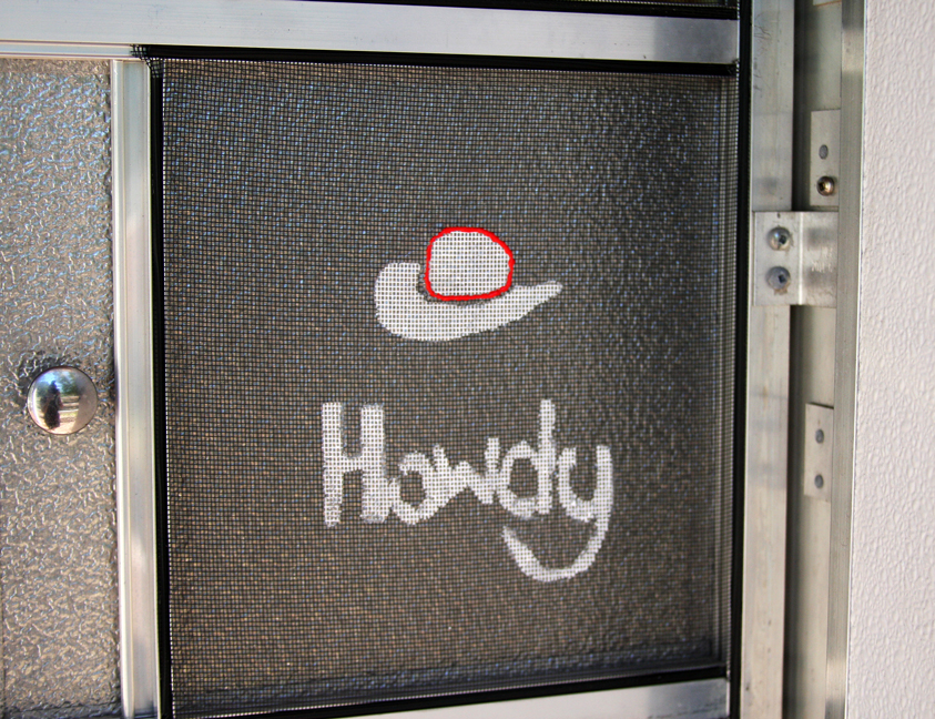 Red Outline Howdy Stencil