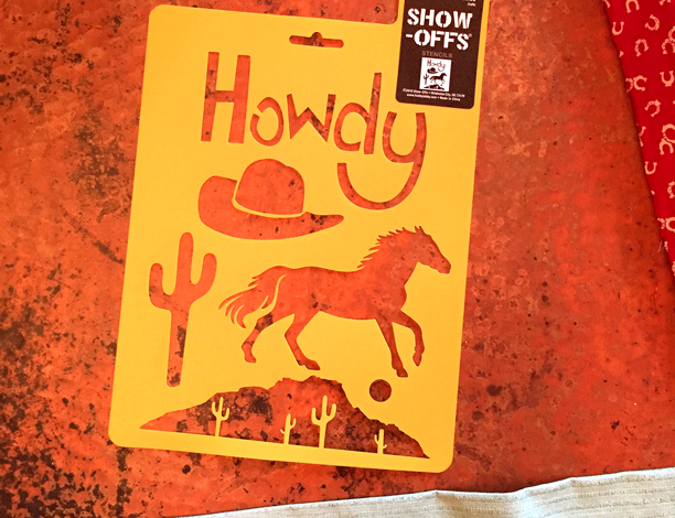 Western Howdy Stencil